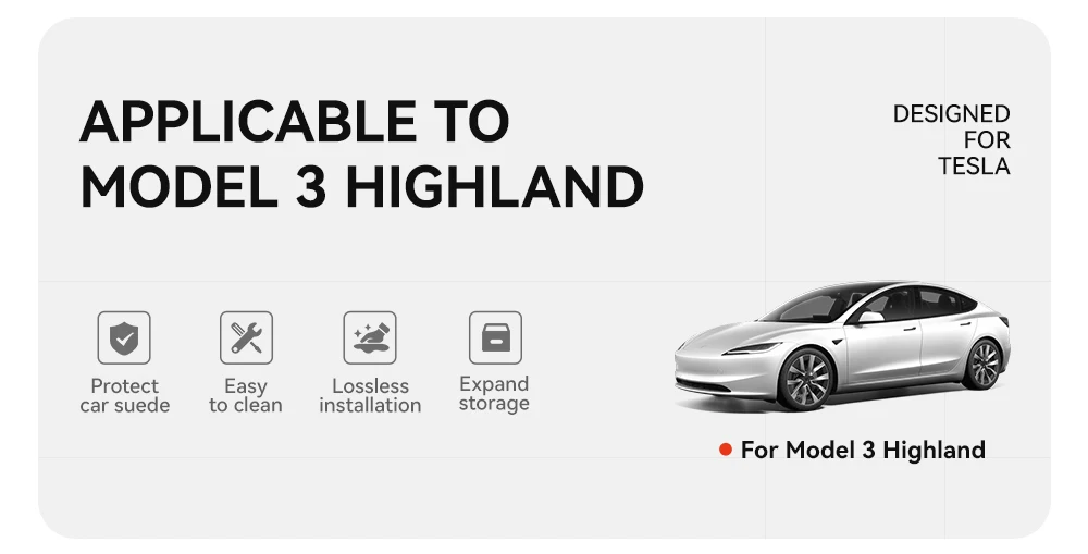 For Tesla Model 3 Highland Leather trunk Model Y Juniper TPE guard plate anti-co