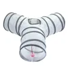New Pet Cat Tunnel Toys Foldable White Pet Cat Kitty Training Interactive Fun Toy For Cats Rabbit Animal Play Tunnel Tube