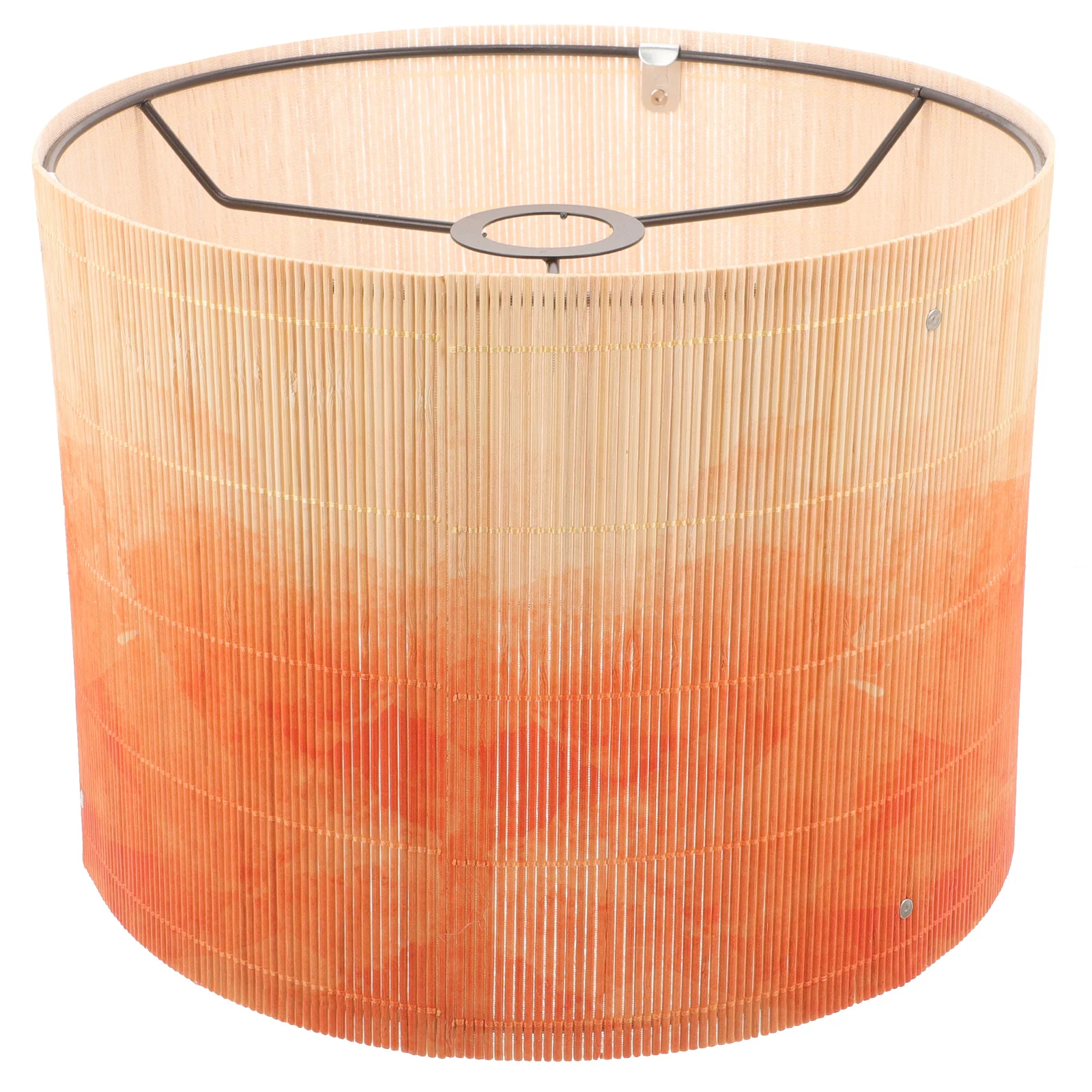 

Gradient Bamboo Lamp Shades E27 Chandelier Lampshade Vintage Drum Lamp Shade European Light Cover Decorative Lamp Shade Pendant