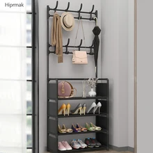 

Coat Rack Metal Clothes Rack Stand Living Room Furniture Floor Hanger Rack Clothes Hanger Shoe Rack Clothes Organizer