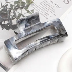 Elegant Nonslip Square Hair Claw Clips with Strong Hold (GRAY)