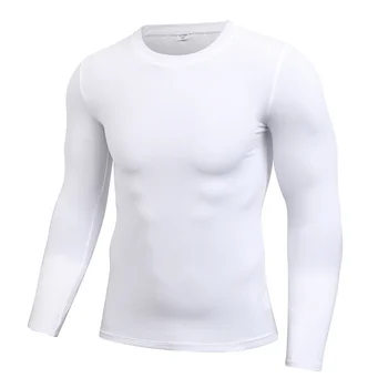 Men Compression Running T-Shirt Fitness Tight Long Sleeve Sport T-shirt Training Jogging Shirts Gym Sportswear Quick Dry Clothes 3