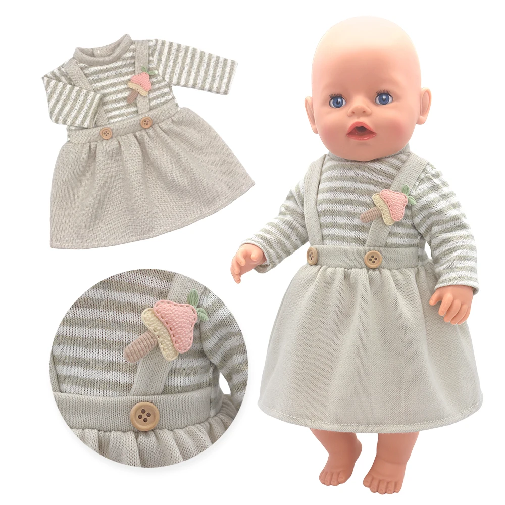 2025 New love Dolls Outfit Suits For 17 inch 43cm Baby Reborn Doll Cute Jmpers Rompers New Born Doll Clothes