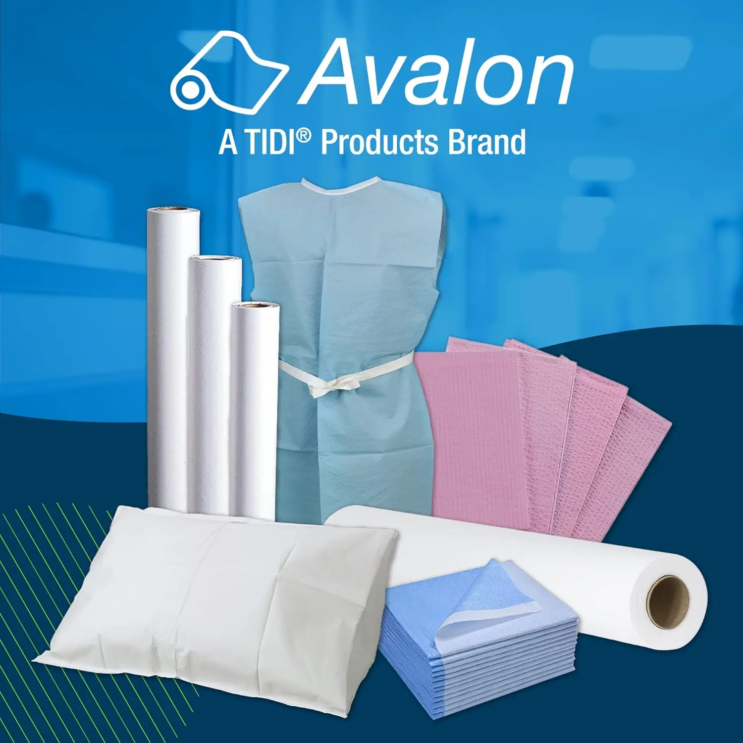 Avalon Papers Exam Table Paper, White, 21" x 125&rdquo; (Pack of 12)-Barrier Protection &ndash; Standard Crepe Paper-Medical Supplies