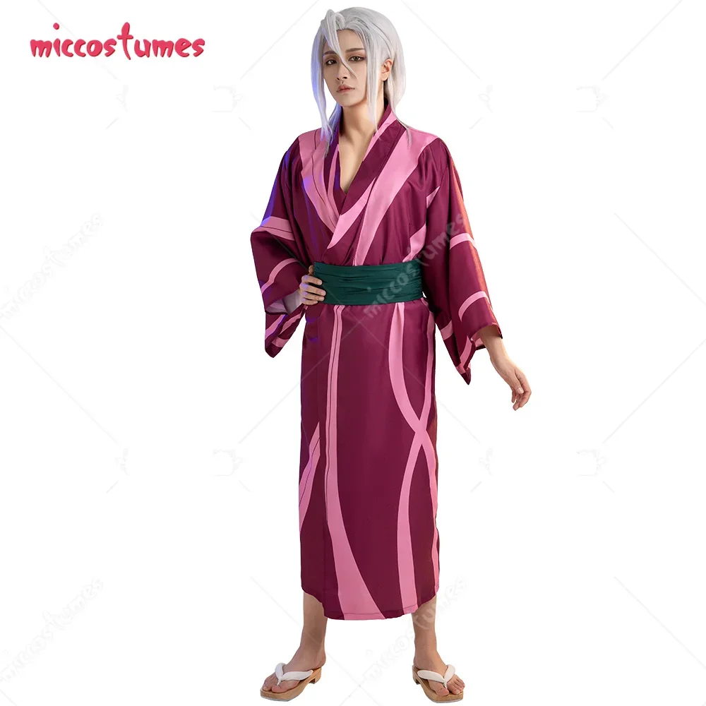 

Unisex Kimono Robe Cosplay Costume with Obi