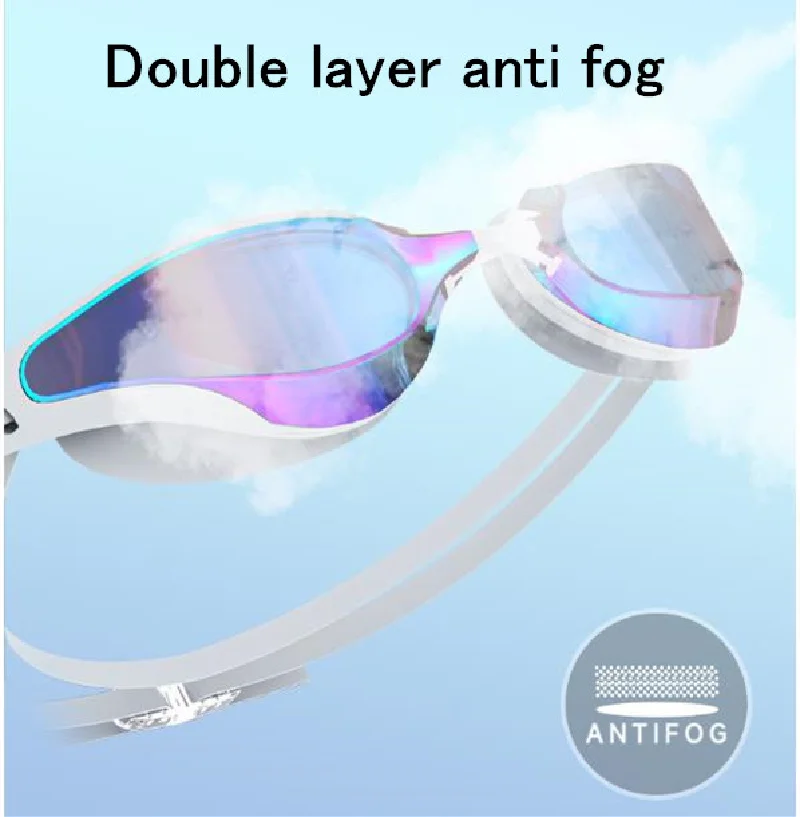 Professional Anti-Fog Swimming Goggles HD Leak Proof UV Protection Men Women Silicone Adjustable Eyewear