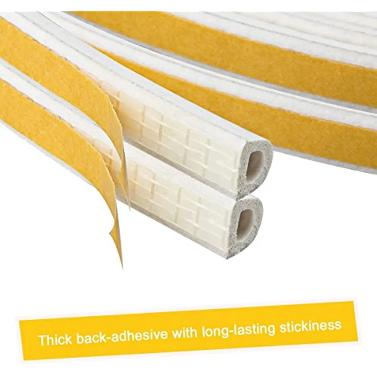 Self-Adhesive Rubber Weatherproof Soundproofing Seal Strip, 5m