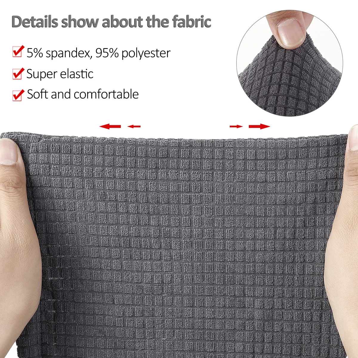 2pcs Sofa Arm Covers Comfortable Soft Armrest Cover High-Grade Spandex Stretch Arm Caps Waterproof Dustproof Furniture Protector 3