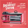 3-in-1 Breakfast Station - Includes Coffee Maker, Non-Stick Griddle, and 4-Slice Toaster Oven - Versatile Breakfast Ma 2
