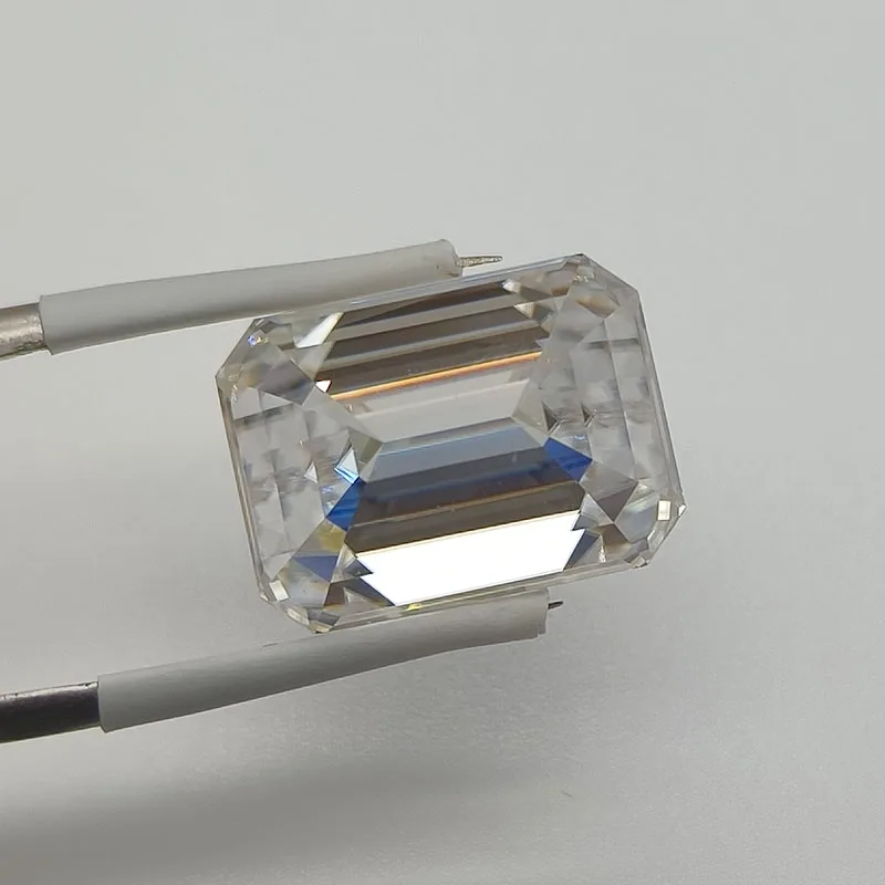 Moissanite Stone D Color Emerald Cut VVS1 Gemstone  Diy Charms Jewelry Material Pass Diamond Tester with GRA Certificate 6