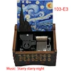 Starry Starry Night Wooden Music Box Clockwork Automatic Stainless Steel Movement Holiday Gifts Home Decoration Ornaments 2