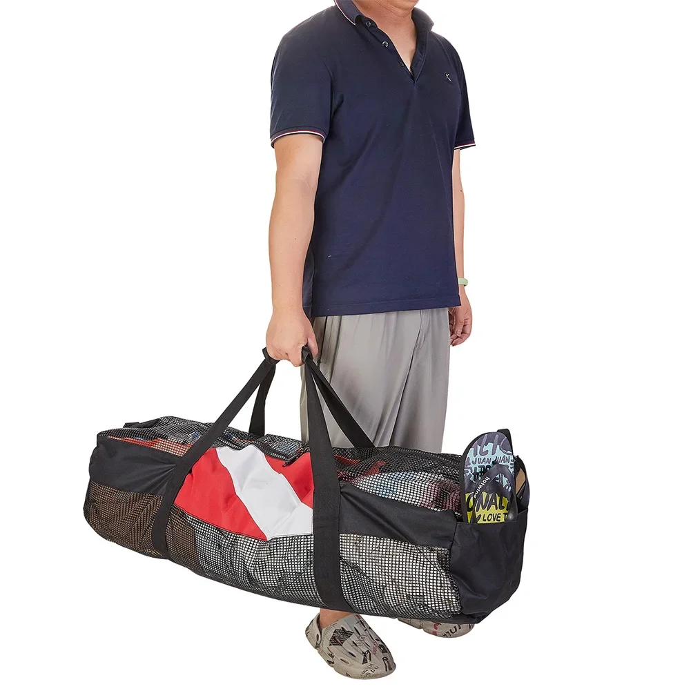 Swimming Beach Storage Bag Extra Large Portable Mesh Diving Duffels with Adjustable Shoulder Strap for Travel Gym Workout diving storage bag diving mesh bag