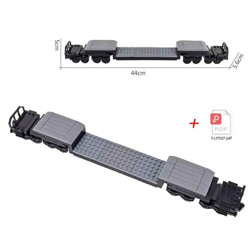 MOC City Creative Idea Train Base Wheel Carriage Building Blocks Bricks Assembled DIY Toys for Kids Christmas giftS 6
