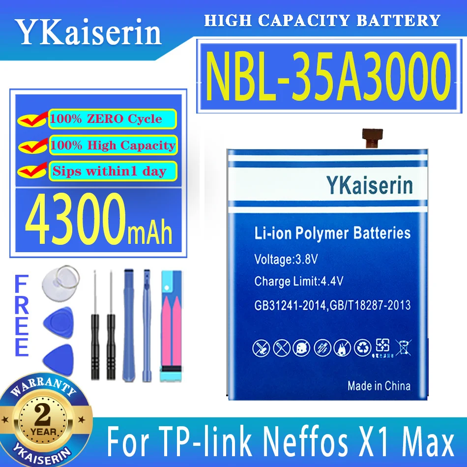 

Аккумуляторная батарея ykaisзаверin NBL-35A3000 NBL35A3000 4300 мач для TP-LINK Neffos TP903A TP903C X1 Max X1Max мобильный телефон Bateria