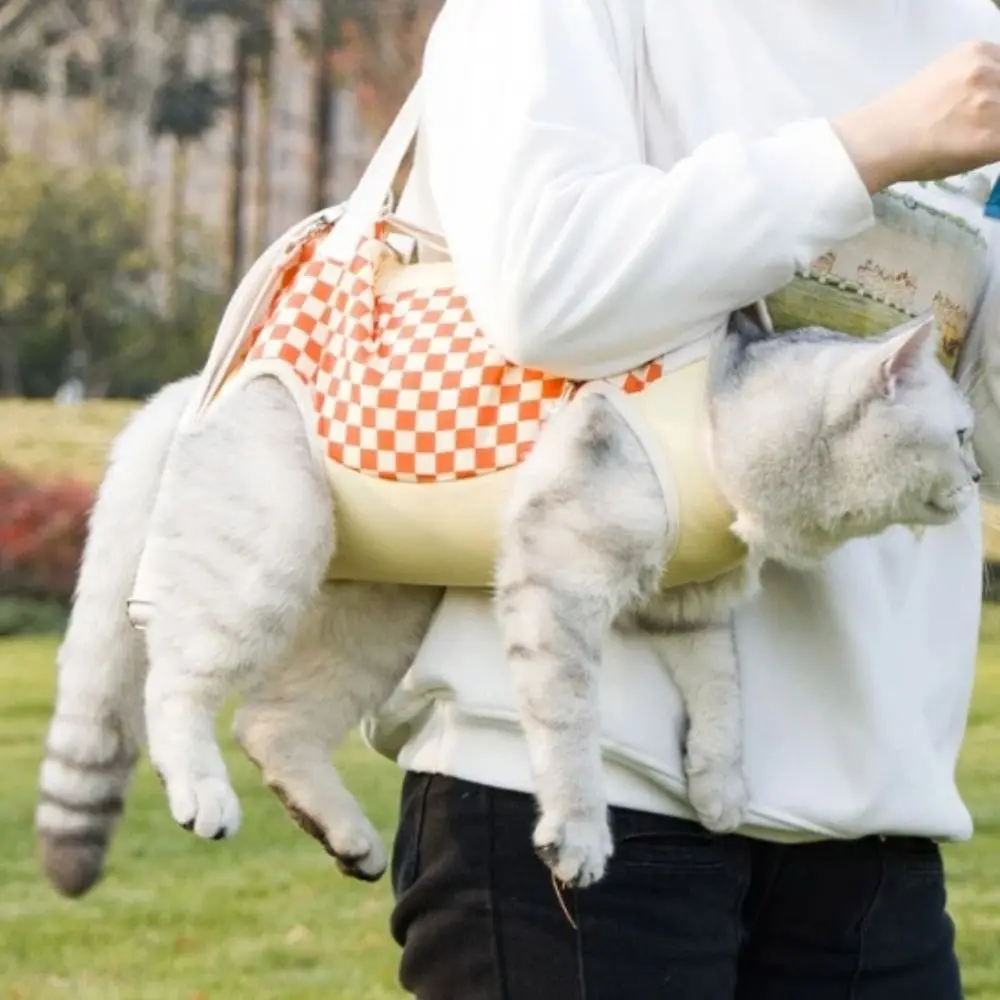 Four-legged Design Pet Carrier Single-Shoulder Strap Canvas Material Cat Carrier Soft Sided Diagonal Straddle Dog Carrier