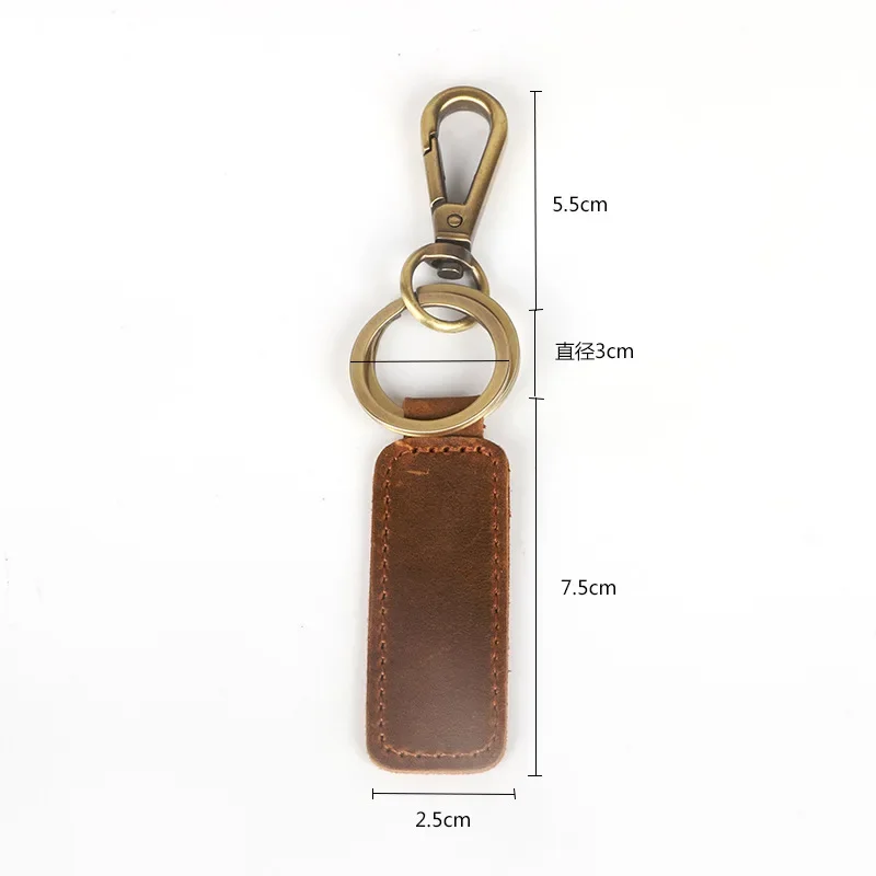 Genuine Leather Keychain for Key and Car Buckle Gifts Crafts