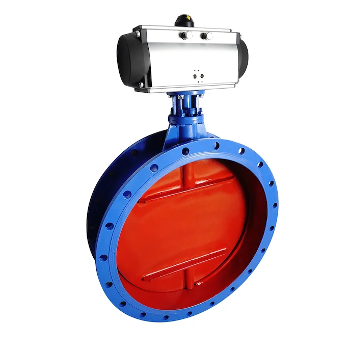 

TKFM High temperature dust removal waste pneumatic aeration butterfly valve for hot air flue gas RCO