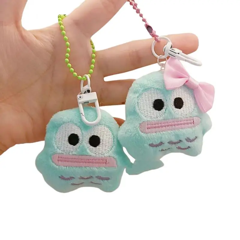 Plush Keychain Key Chain Kawaii Sanrio Hangyodon Plush Keychain Cartoon Anime Ugly Cute Ugly Fish Plush Pendant Stuffed Toys Bag Decoration Girl Gifts