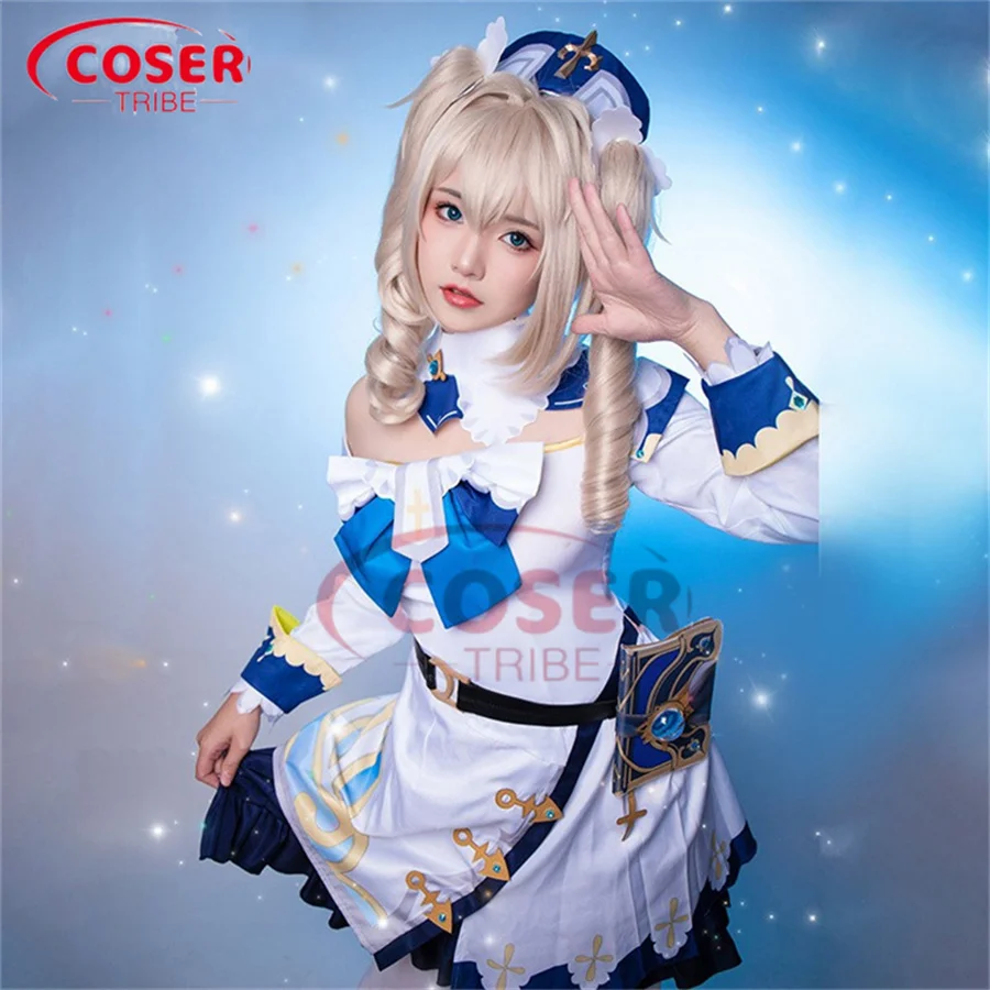 

COSER TRIBE Аниме игра геншин столкновение Барбара церемониальное платье Хэллоуин Карнавал ролевой косплей костюм полный комплект