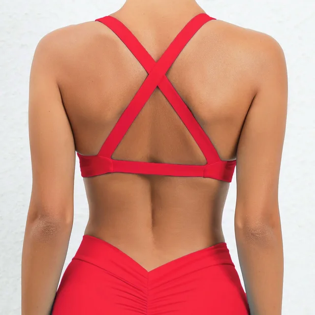 Sport Bra Push Up Sports Top Woman Gym Clothing for Women Padding Yoga Top Workout Clothes 2024 Yellow Pink Red White Blue Black