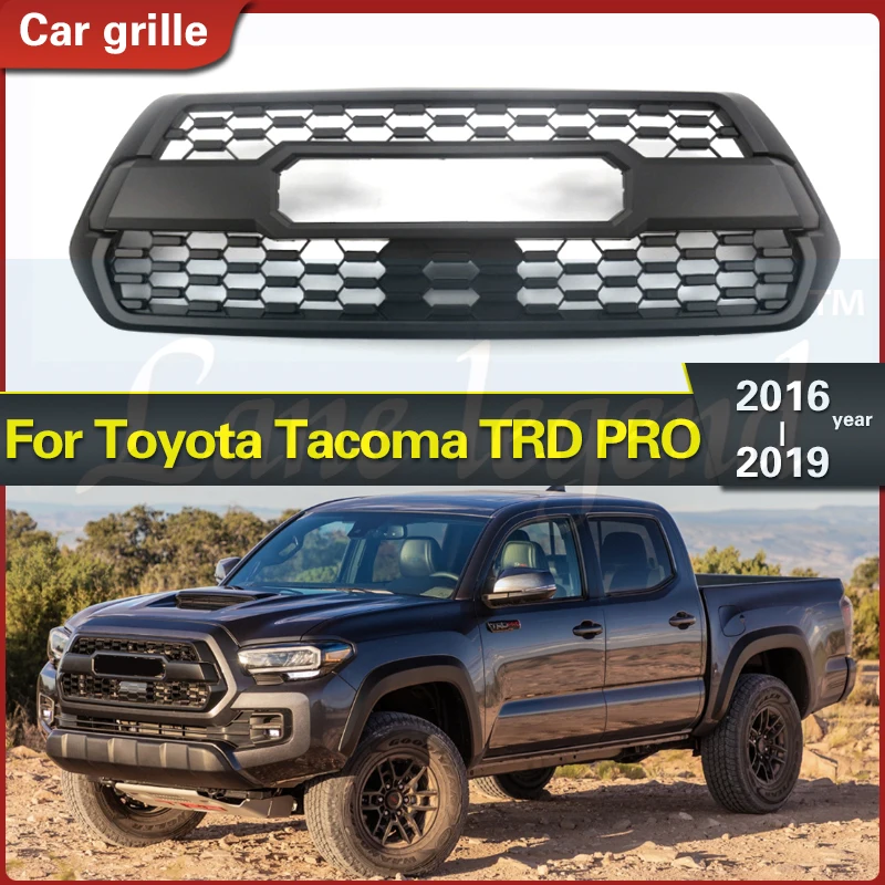 

Car Grilles ABS Front Bumper Hood Racing Grill Matte Black for Toyota Tacoma TRD PRO 2016 2017 2018 2019 Auto Accessories