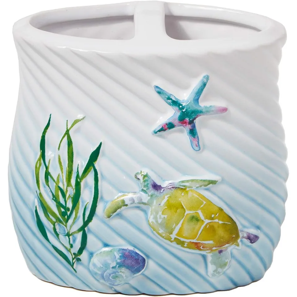 Vibrant Watercolor Ocean Toothbrush Holder