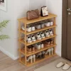 Bamboo Shoe Rack Multi-Layer Stackable Shoe Organizer Wall Corner Storage Racks Space Saving Shoes Cabinet Diy Storage Shelves 2