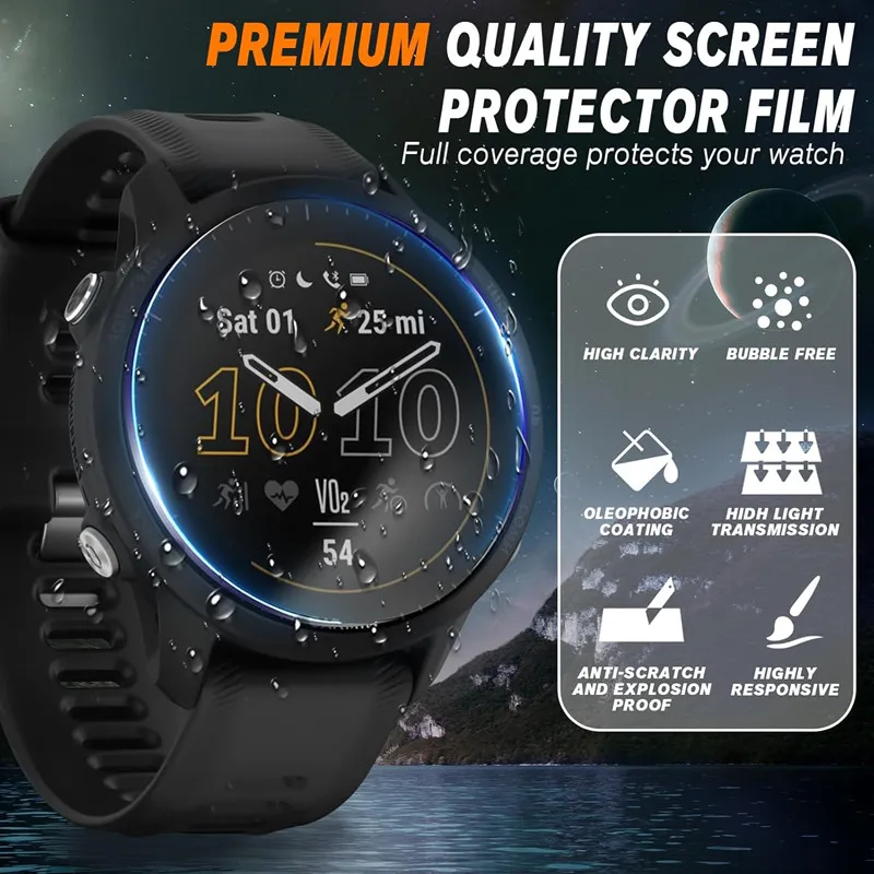 Garmin Forerunner 965 955 945 935 735XT 165 265 255 265S 255S 시계 화면 보호기 긁힘 방지 필름용 강화 유리 1-5개