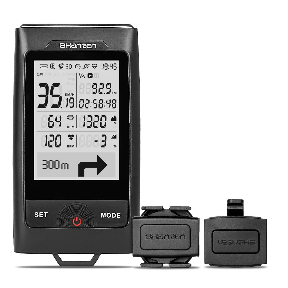 Shanren ANT+ wireless bike computer GPS with speed and cadence sensors