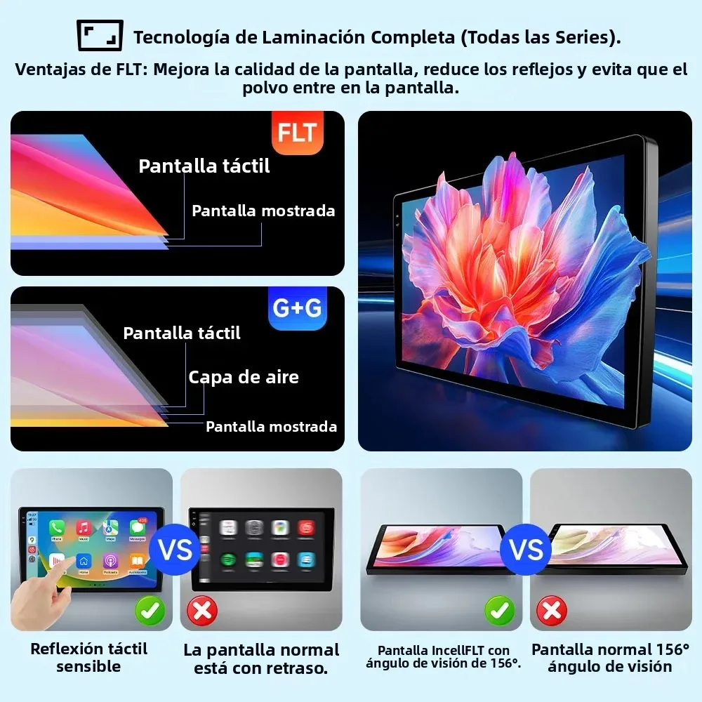 Pantalla Táctil con Laminación Completa para Seat Ibiza 2012-2015, Radio Android 15 para Auto, Reproductor Multimedia de Video, 5G WIFI, BT, GPS, Navegación 3