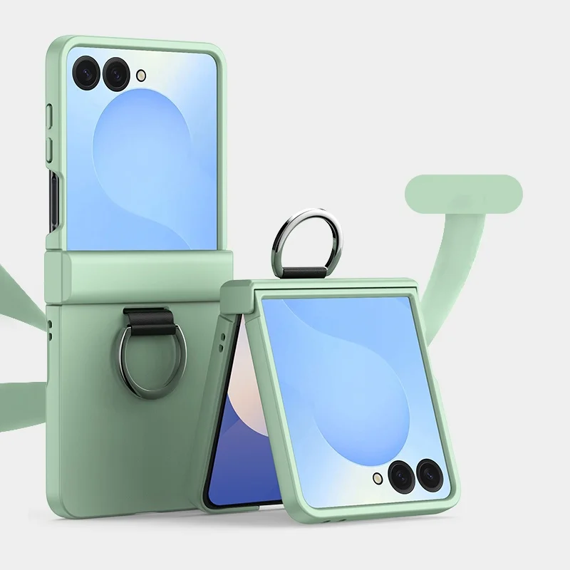 Luxury Finger Ring Grip Case with Hard PC Protection – Candy Color Armor Cover