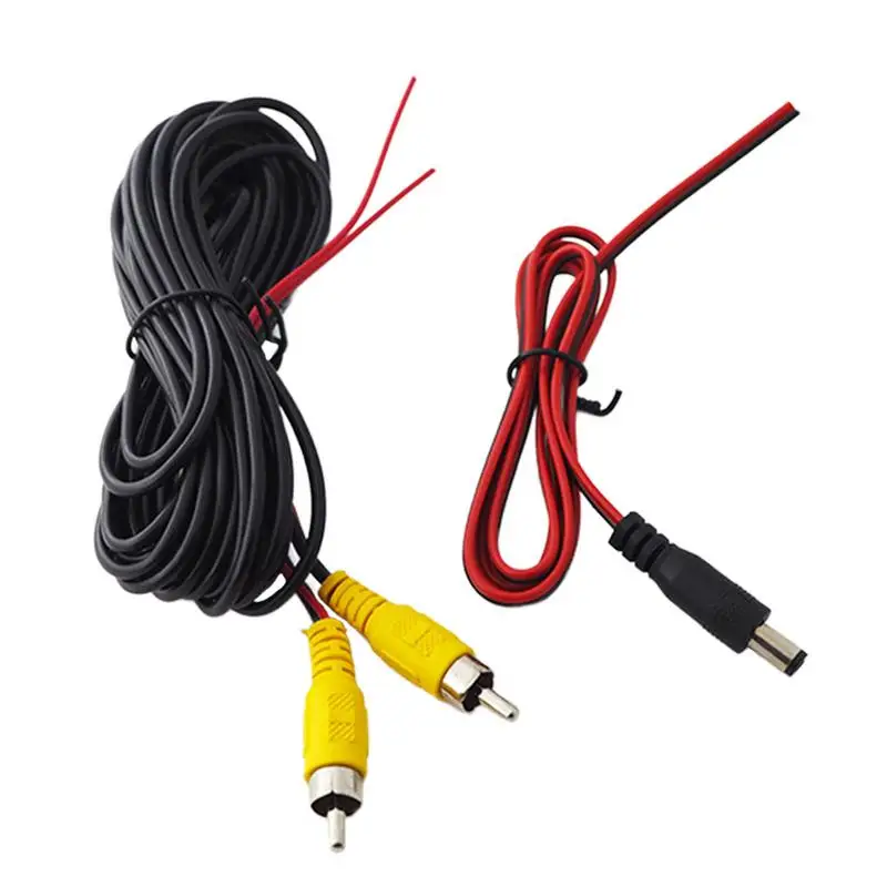 

Male Female Car Reverse Rear View Parking Camera Video Extension Cable Cord With Trigger Wire 6/10 Meters