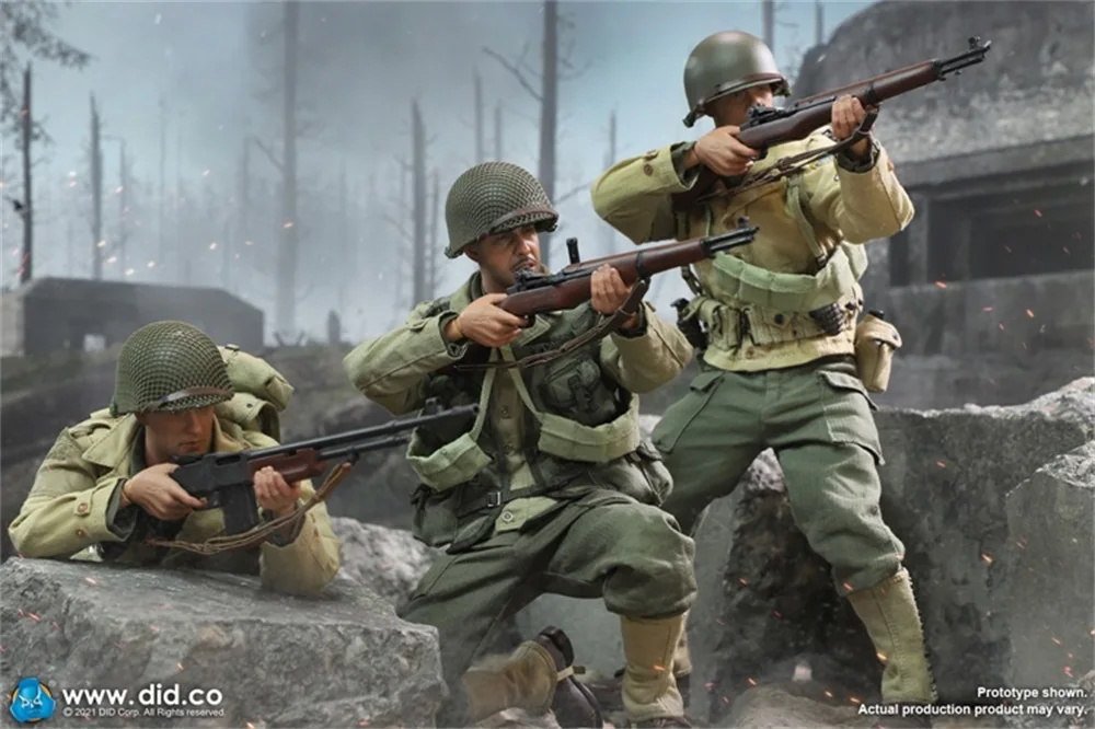 

DID A80155 Scale 1/6 WWII Series US. Ranger Battalion Series 6 Private Mellish Army Soldier Moveable Full Set Doll For Collect