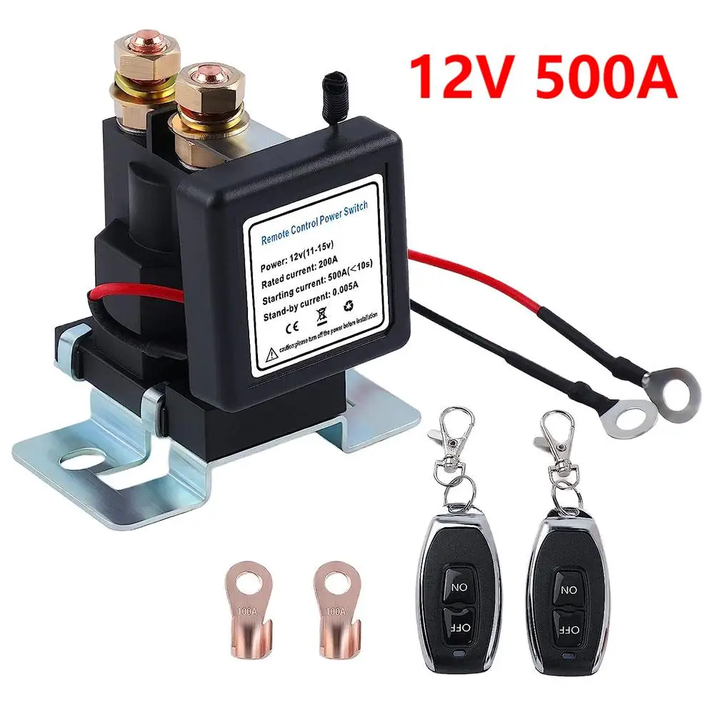 Battery Switch Relay 12V 500A Remote Control Battery Disconnect Cut Off Battery switch relay 12v 500a remote control battery disconnect cut off