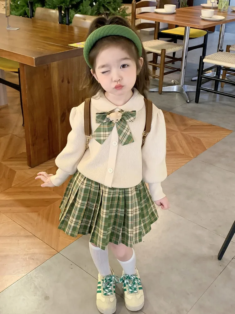 

Girls Autumn Clothing Jk Set 2023 New Baby Girl Princess Dress Children Western Style Two-Piece Suit Fashionable Children's Clot