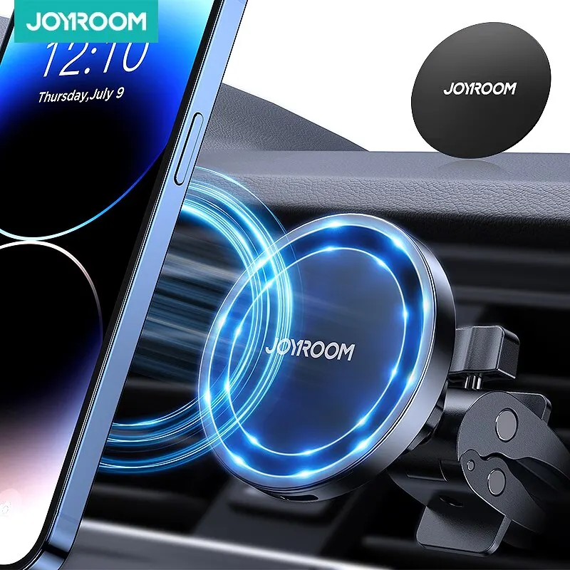 Joyroom Magnetic Car Phone Holder 15W Qi Caricabatteria Da Auto Wireless Per Iphone 14 13 12 Series Fast Air Vent Charging Phone Holder