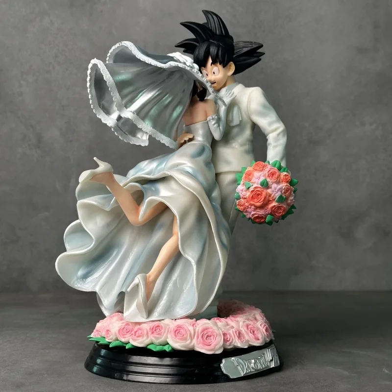 31cm New Dragon Ball Z Son Goku Figure Chichi Wedding Version
