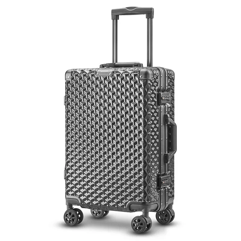 thumbnail image 1 of Equipaje con marco de aluminio de 20 pulgadas para embarque, equipaje de moda para hombres y mujeres, maleta de viaje de gran capacidad de 28 pulgadas, 1 of 4