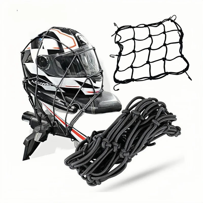 Motorcycle Cargo Net Elastic Luggage Mesh for Motorcycle Bike Scooter Heavy Duty Bungee Holder Organizer Accessories