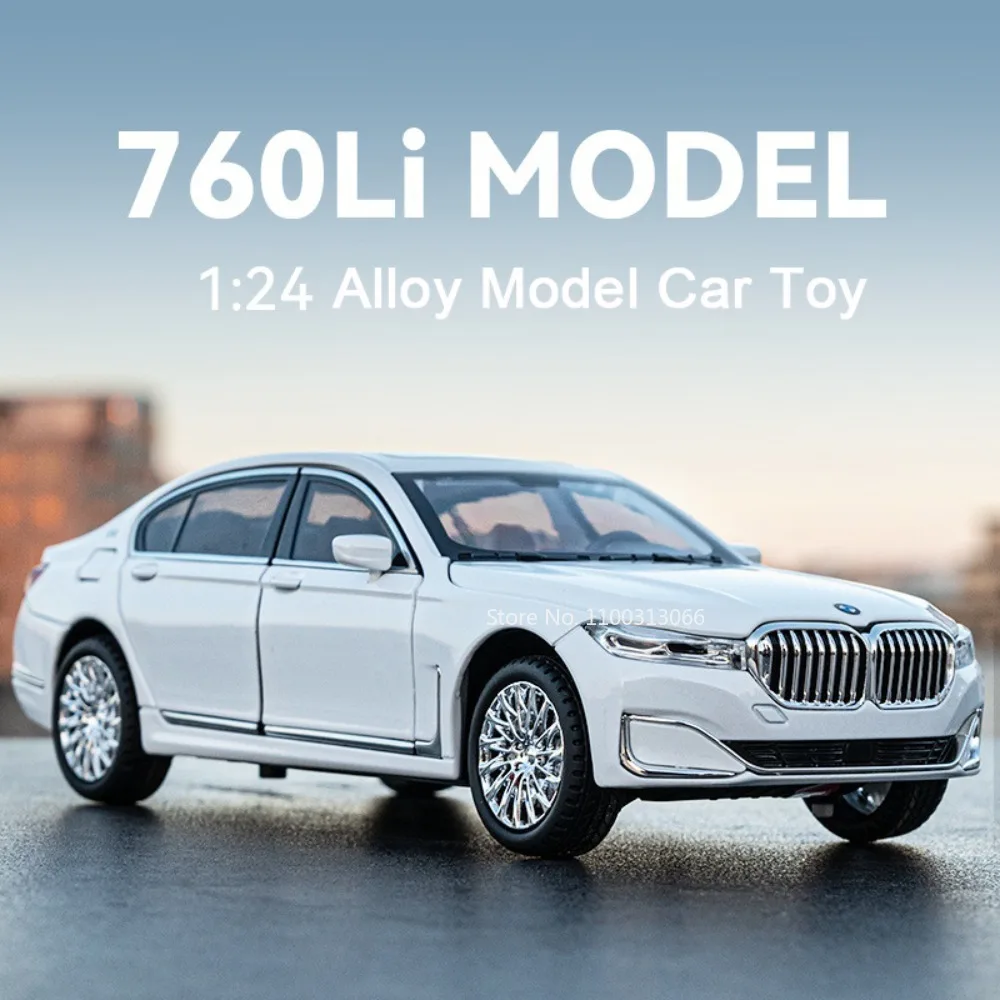 

1/24 7 Series 760Li Toys Model Car Alloy Diecasts Vehicle Model with Light and Sound Simulated Car for Children Gifts Collection