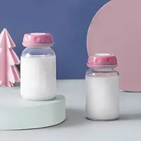 125ml infant PP fresh feeding bottle, breast milk bottle, refrigerated storage bottle, drop-proof and leak-proof wide-mouth cup 2