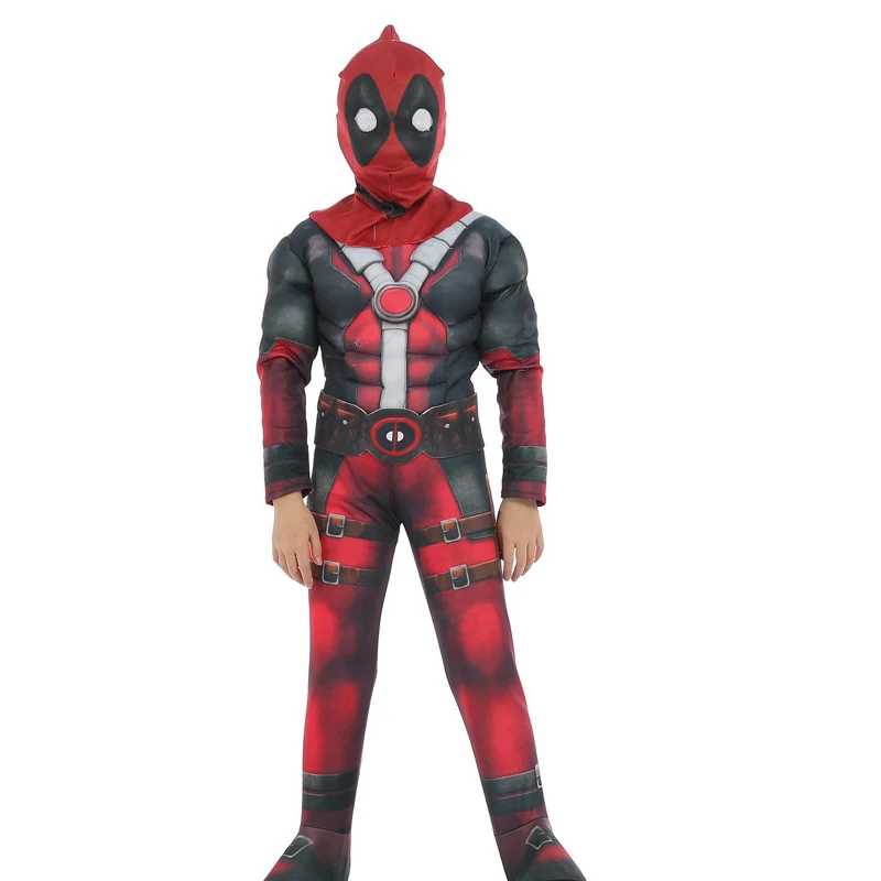Kids Cosplay Costume Boys Superhero Deadpool Jumpsuit Bodysuit For boy girls