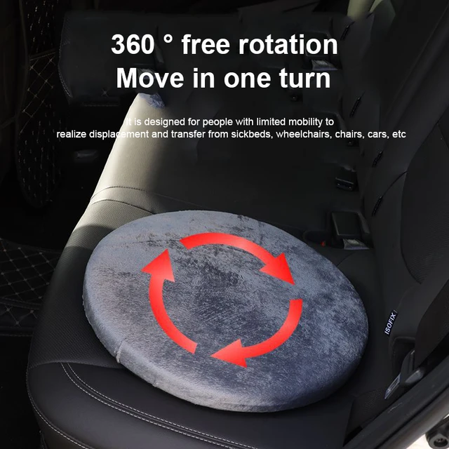 Drehbares Sitzkissen für Auto für ältere Menschen, 360 Rotation Leichte  tragbare Memory Foam Auto Swivel