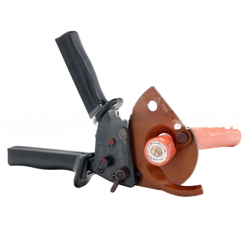 Manual Cable Cutter J40A Ratchet Cable Cutter Copper Aluminum Cable Cutter Single-hand Operation new hoist ratchet hand lever puller come along double hooks cable 2 ton 4400lb