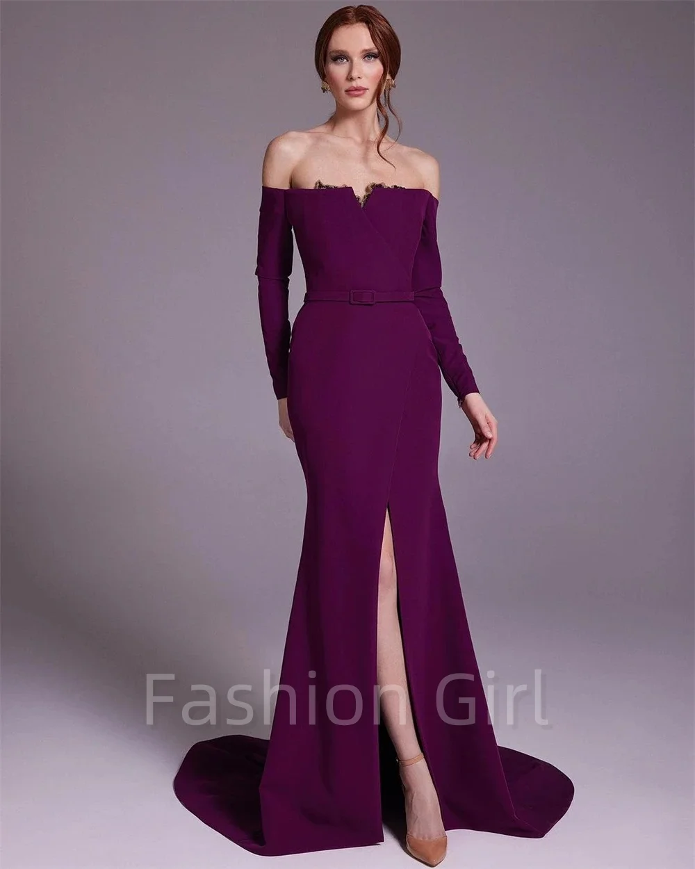 

Elegant Prom Dresses Elegant Off-the-shoulder Sheath Cocktail Sequin Flowers Satin Occasion Evening Gown Arabic Evening Dress