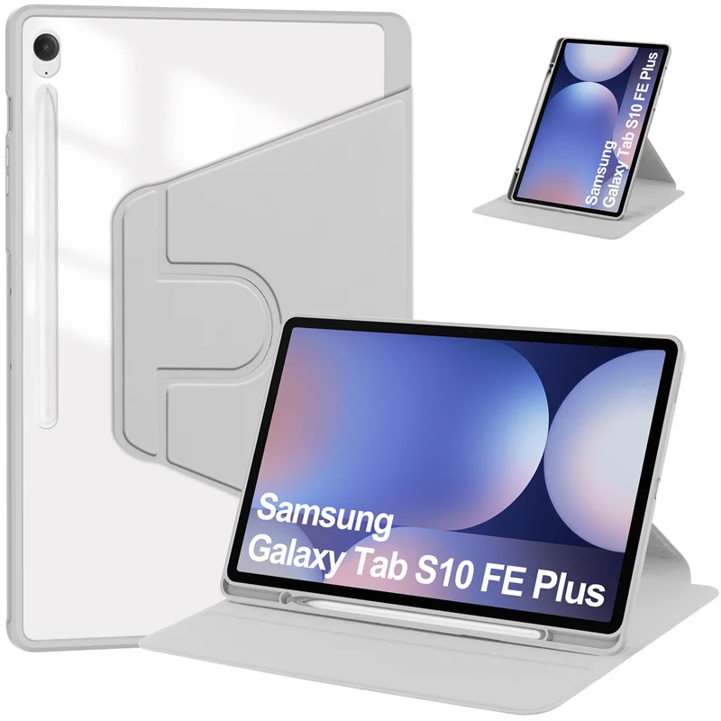 Premium 360° Rotating Acrylic Stand Case with Pen Holder