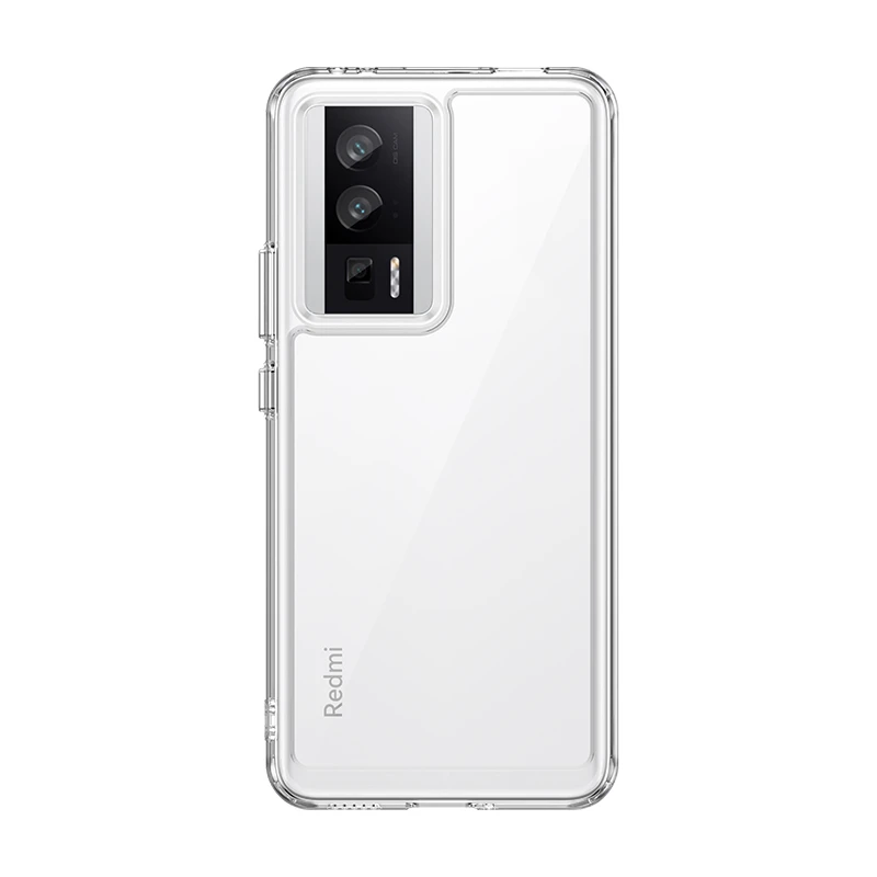 Clear Shockproof Phone Case Cover for Xiaomi Poco F5 Pro - Transparent Bumper Design