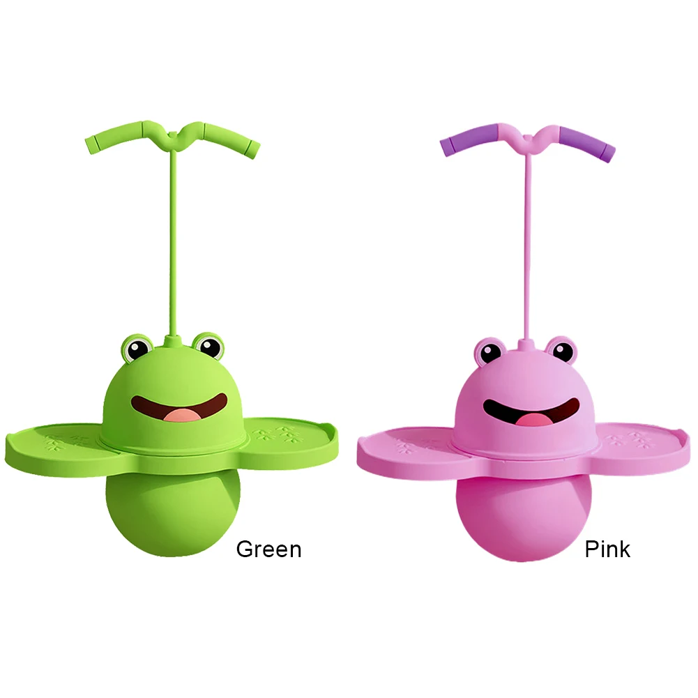 Frog Shape Cartoon Hop Ball Safe and Fun Children Bouncing Ball for Balance Training Pogo Ball with Handle for Kids and Adults 6