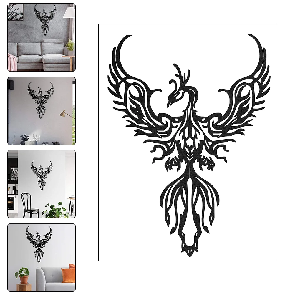 

Exquisite Wall-mounted Phoenix Shaped Wall Pendant Iron Craft Phoenix Decor
