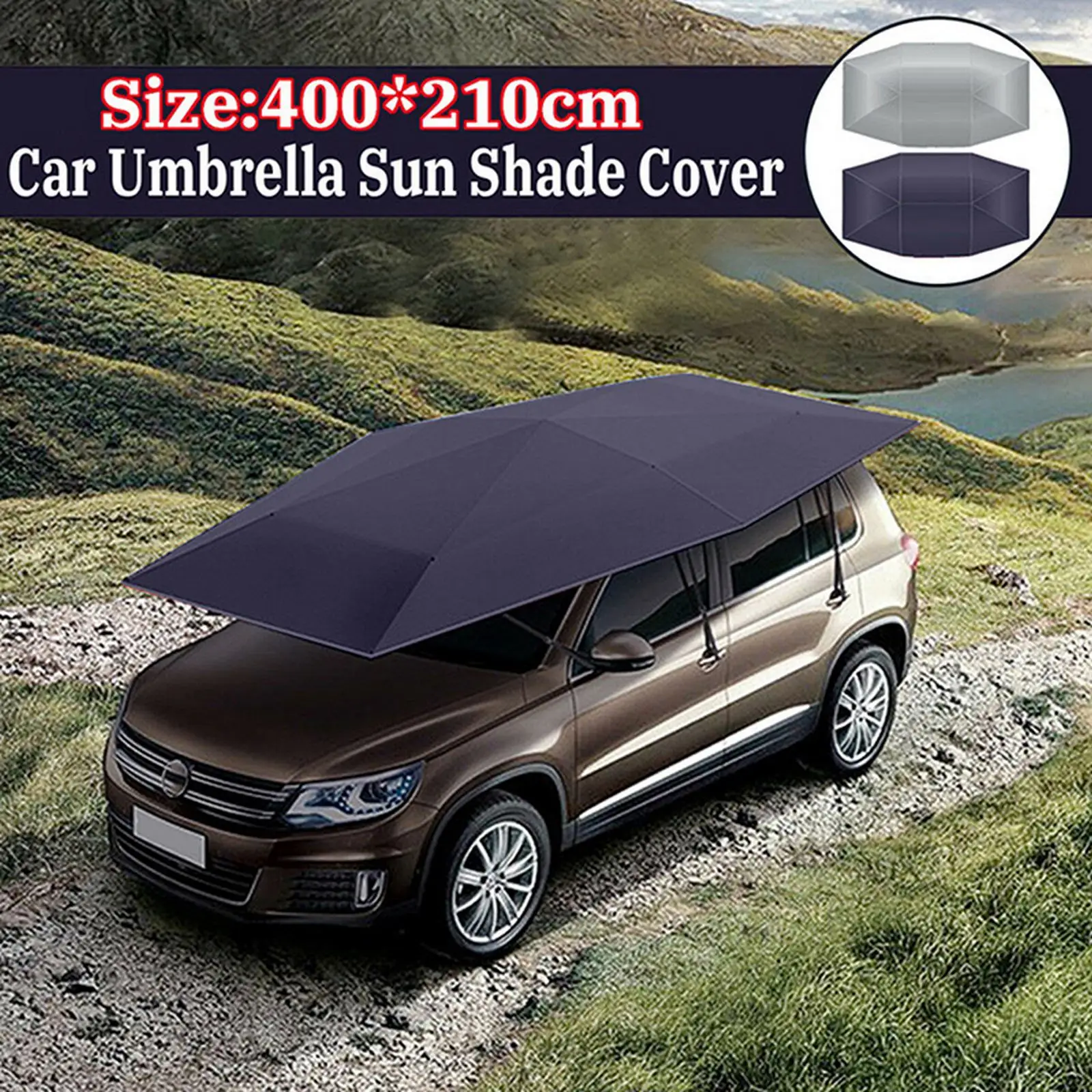 CarRoofCoverUmbrellaAwningTentSunShadeCoverOxfordCloth